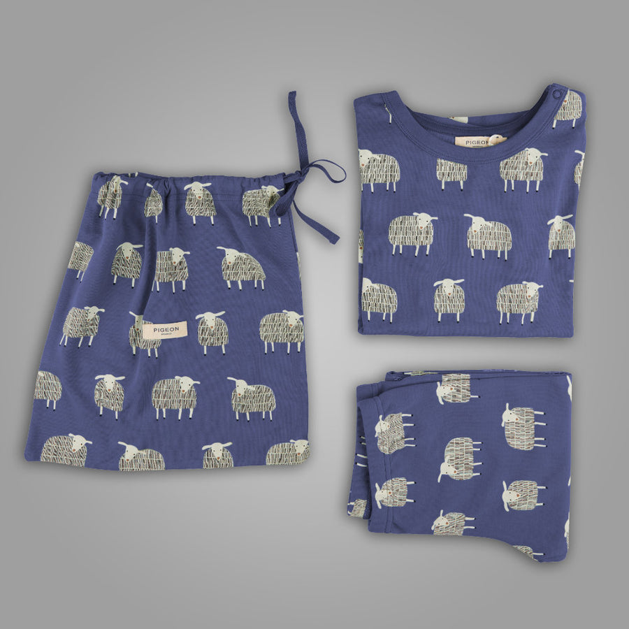 Pigeon Organics Pyjamas In A Bag, Sheep
