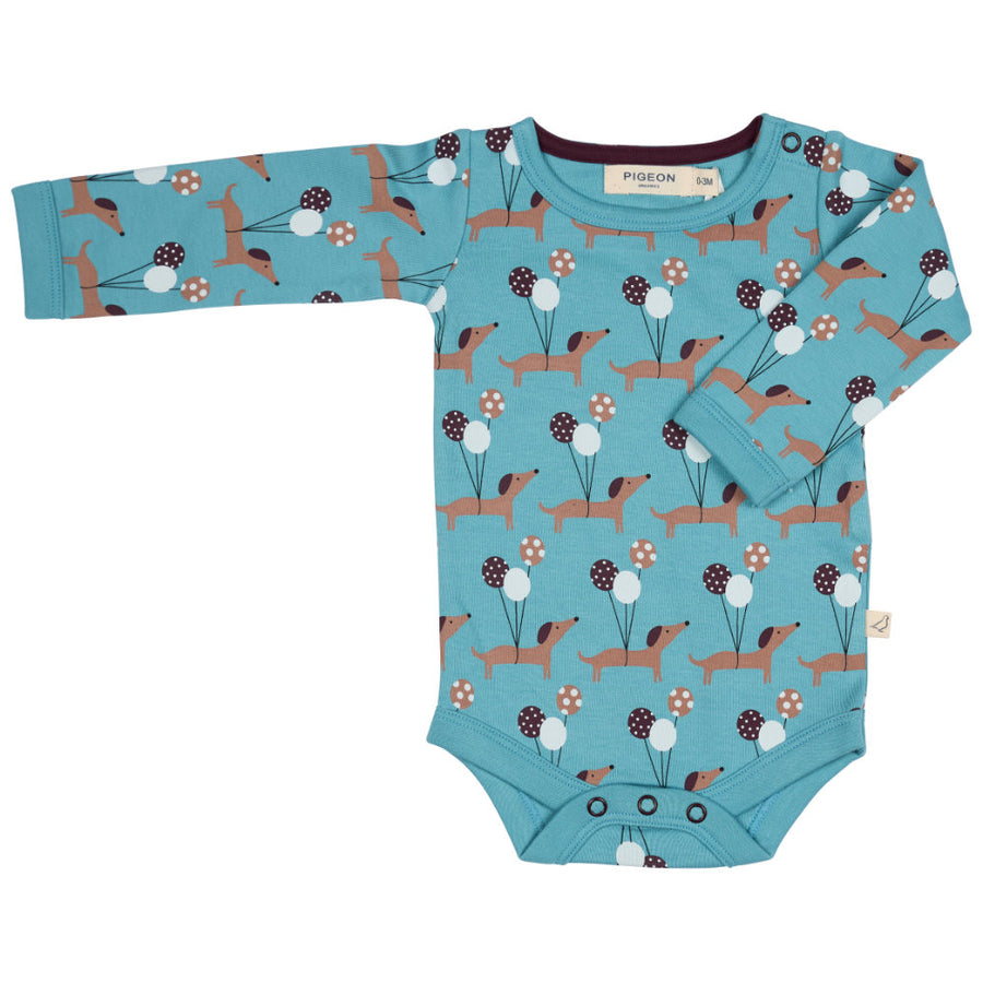 Pigeon Organics Body (Aop) - Sausage Dogs - Blue