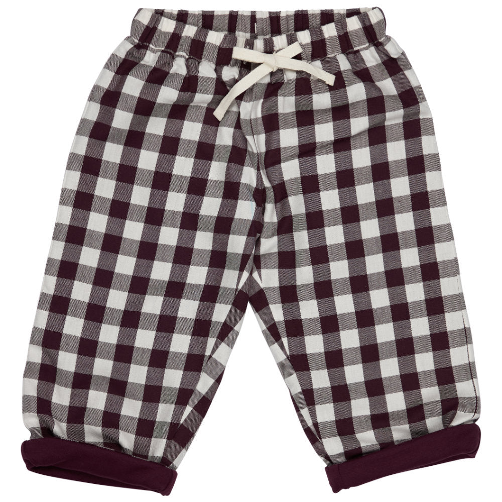 Pigeon Organics Loose Gingham Pants - Fig