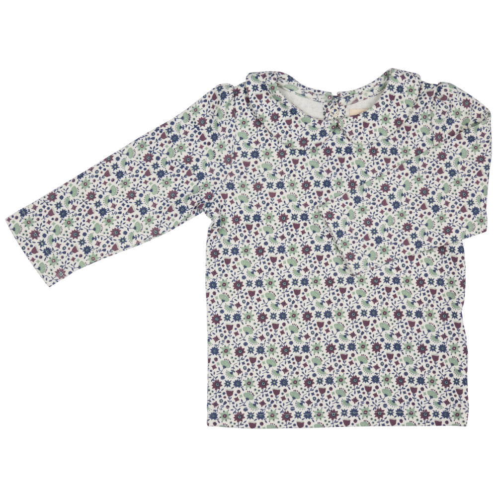 Pigeon Organics Peter Pan Collar Blouse - Ditsy - Green