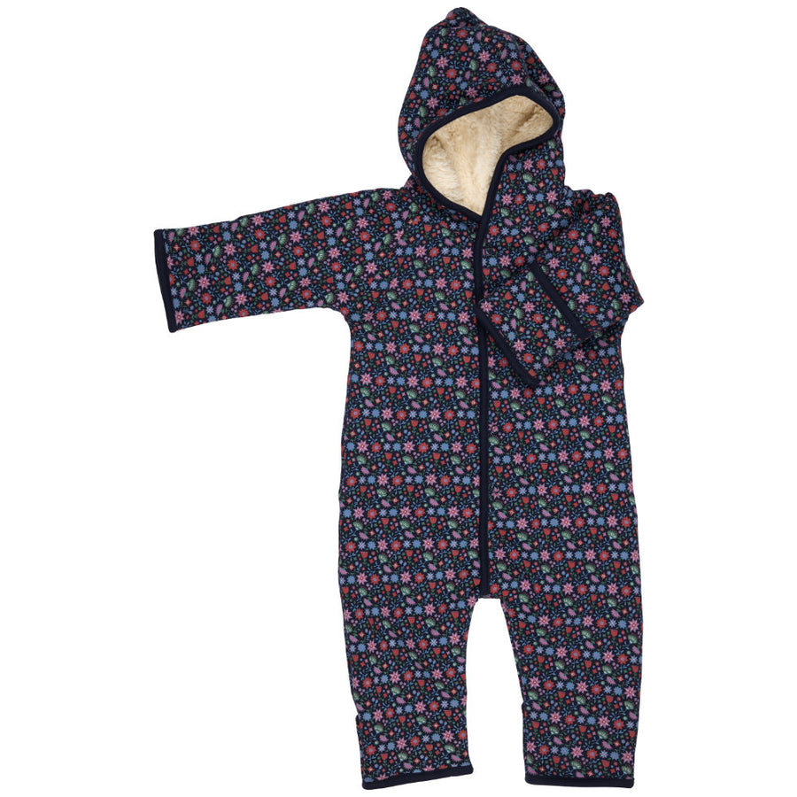Pigeon Organics Snuggle Suit (Aop) - Ditsy - Navy