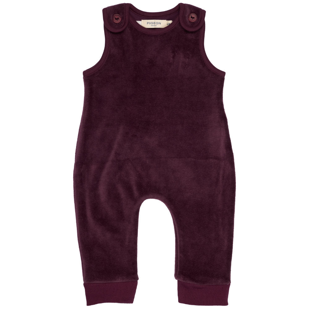 Pigeon Organics Velour Playsuit - Fig