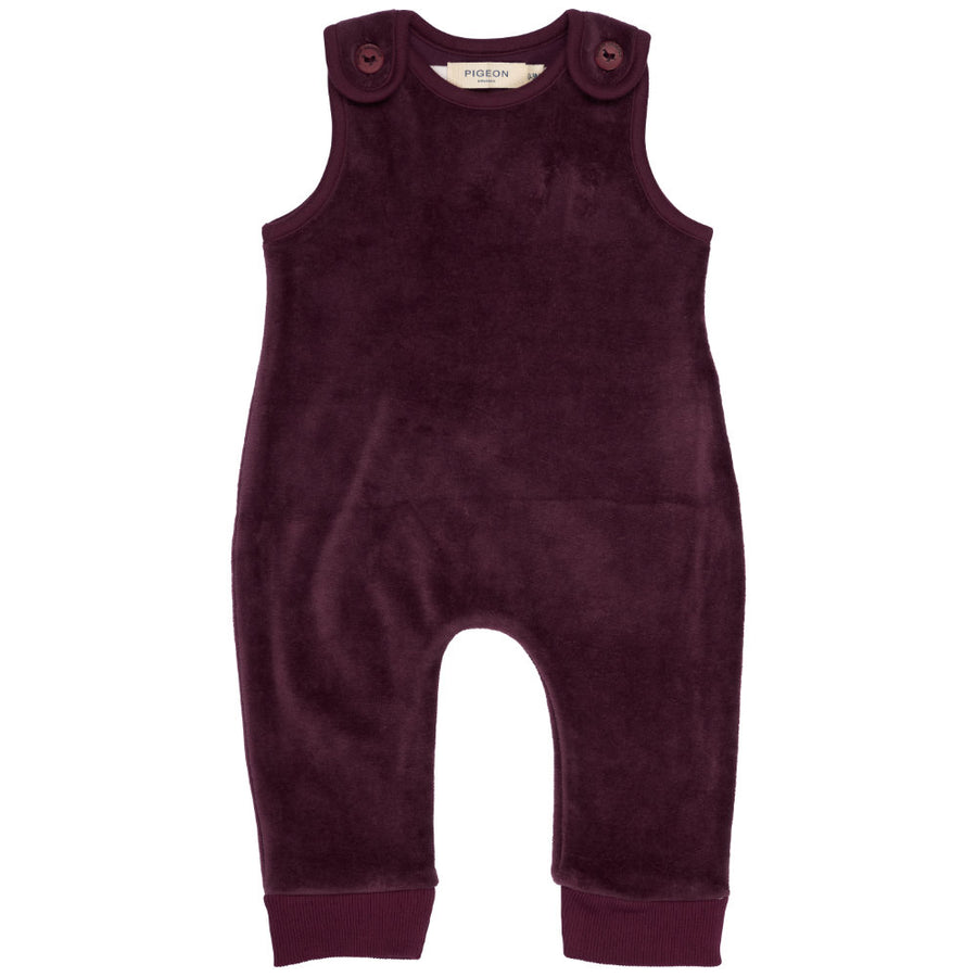 Pigeon Organics Velour Playsuit - Fig