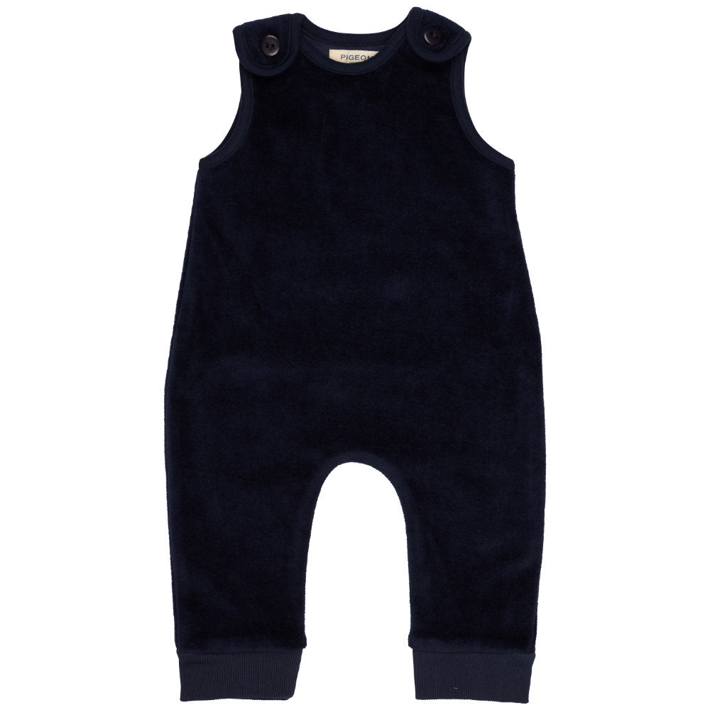Pigeon Organics Velour Playsuit - Navy