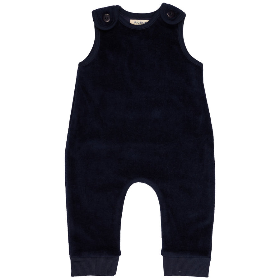 Pigeon Organics Velour Playsuit - Navy