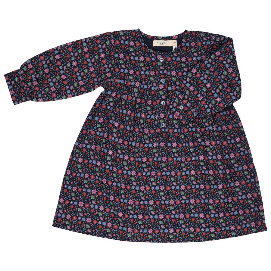 Pigeon Organics Yoke Dress - Ditsy - Navy