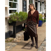 Chalk Andrea Cardigan - Chocolate