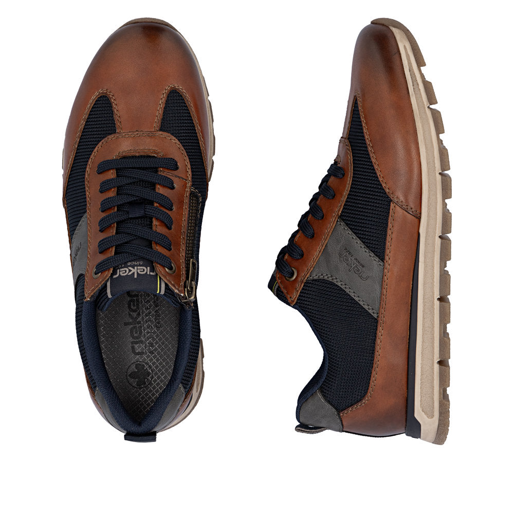 Rieker B0507-24 Mens Brown Wide Fit  Sneakers