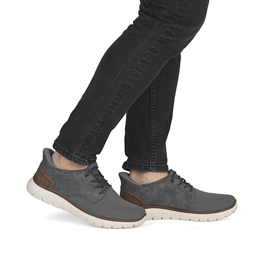 Rieker B6658-42 Mens Grey Slip-in Shoes