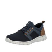 Rieker B7796-14 Navy Slip-in Textile Trainers
