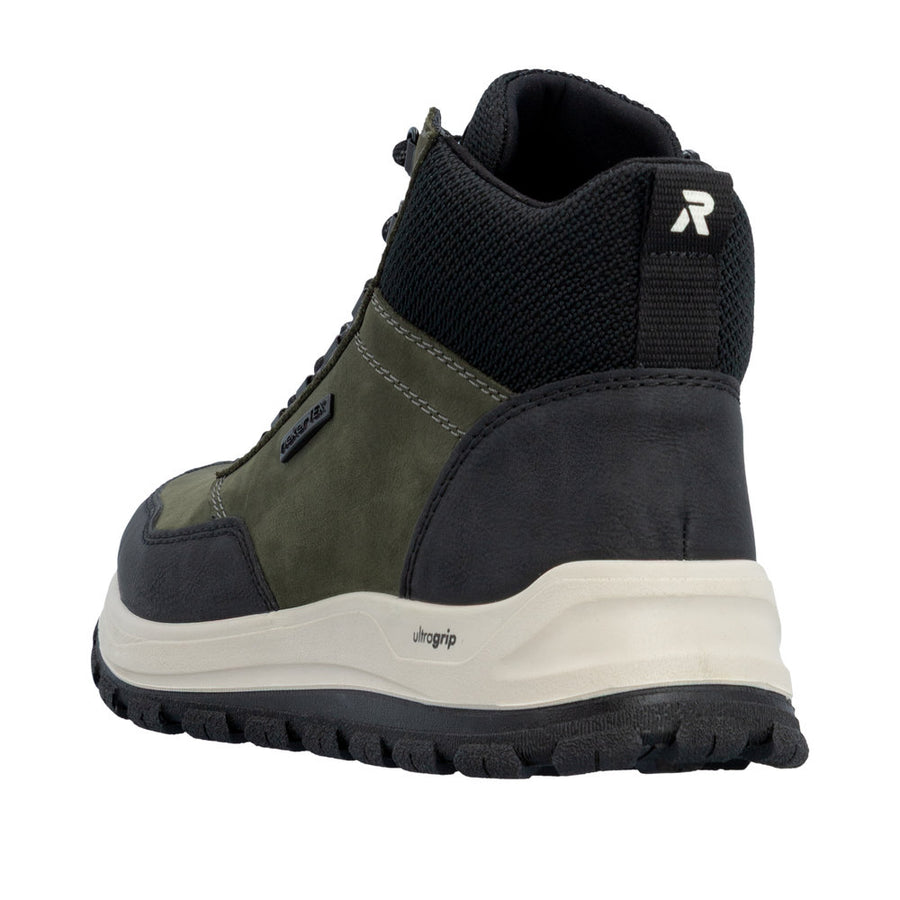 Rieker B8124-54 Stanley Green/Black Water resistant Boots