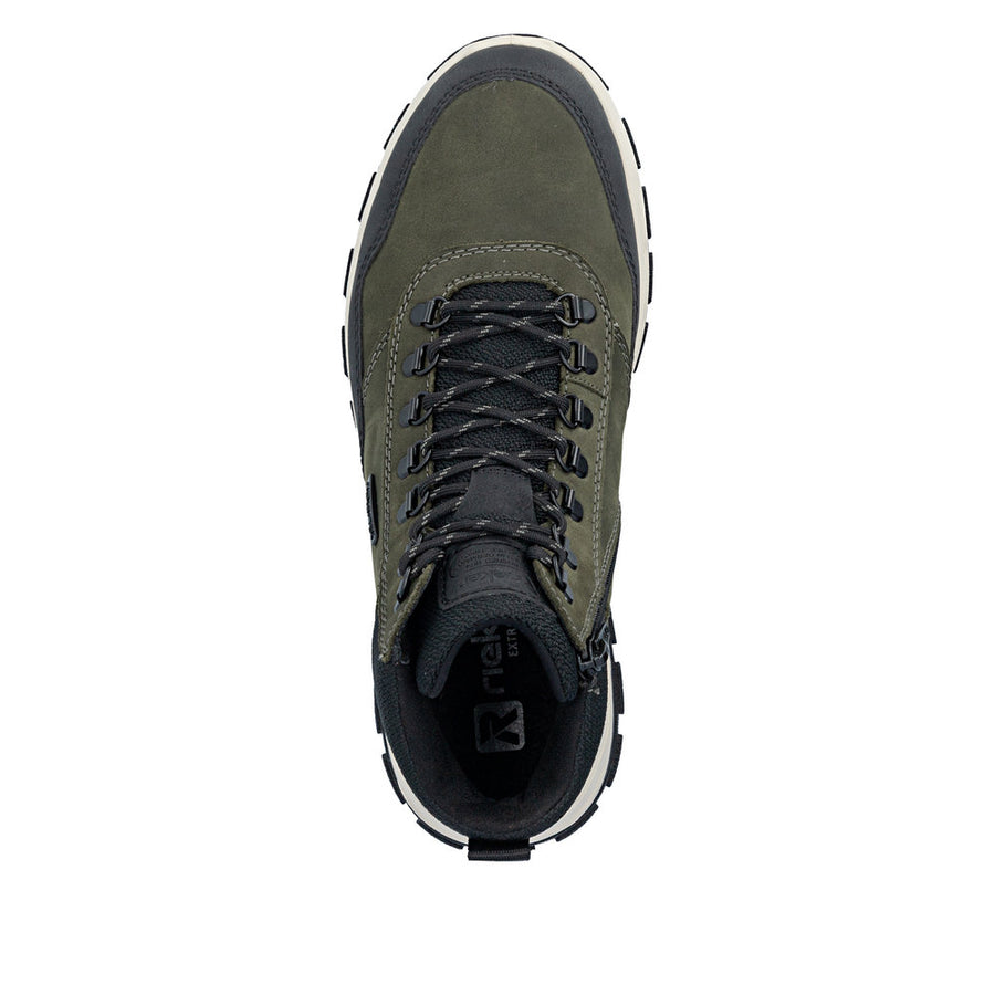 Rieker B8124-54 Stanley Green/Black Water resistant Boots