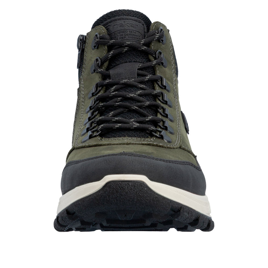 Rieker B8124-54 Stanley Green/Black Water resistant Boots
