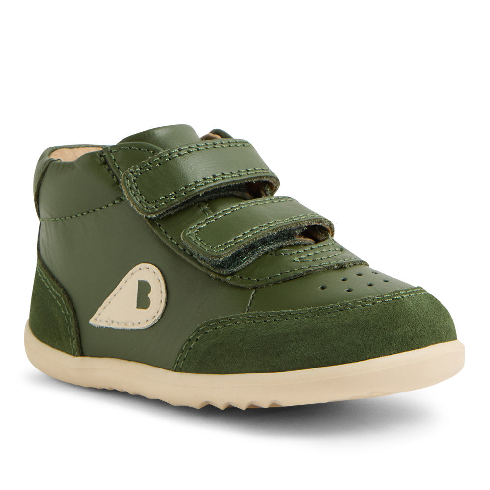 Bobux Champ High Step Up Bronze Green Leather Boots