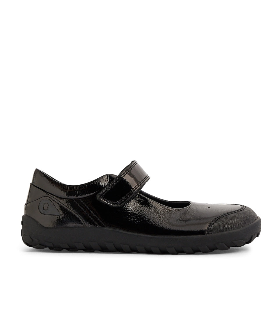 Bobux Hula I-Walk Black Patent BAREFOOT School Shoes