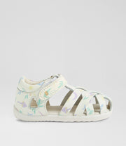 Bobux Tropicana II Step Up White Floral Sandals