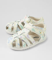 Bobux Tropicana II Step Up White Floral Sandals