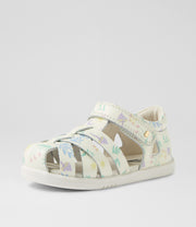 Bobux Tropicana II I-Walk White Floral Sandals