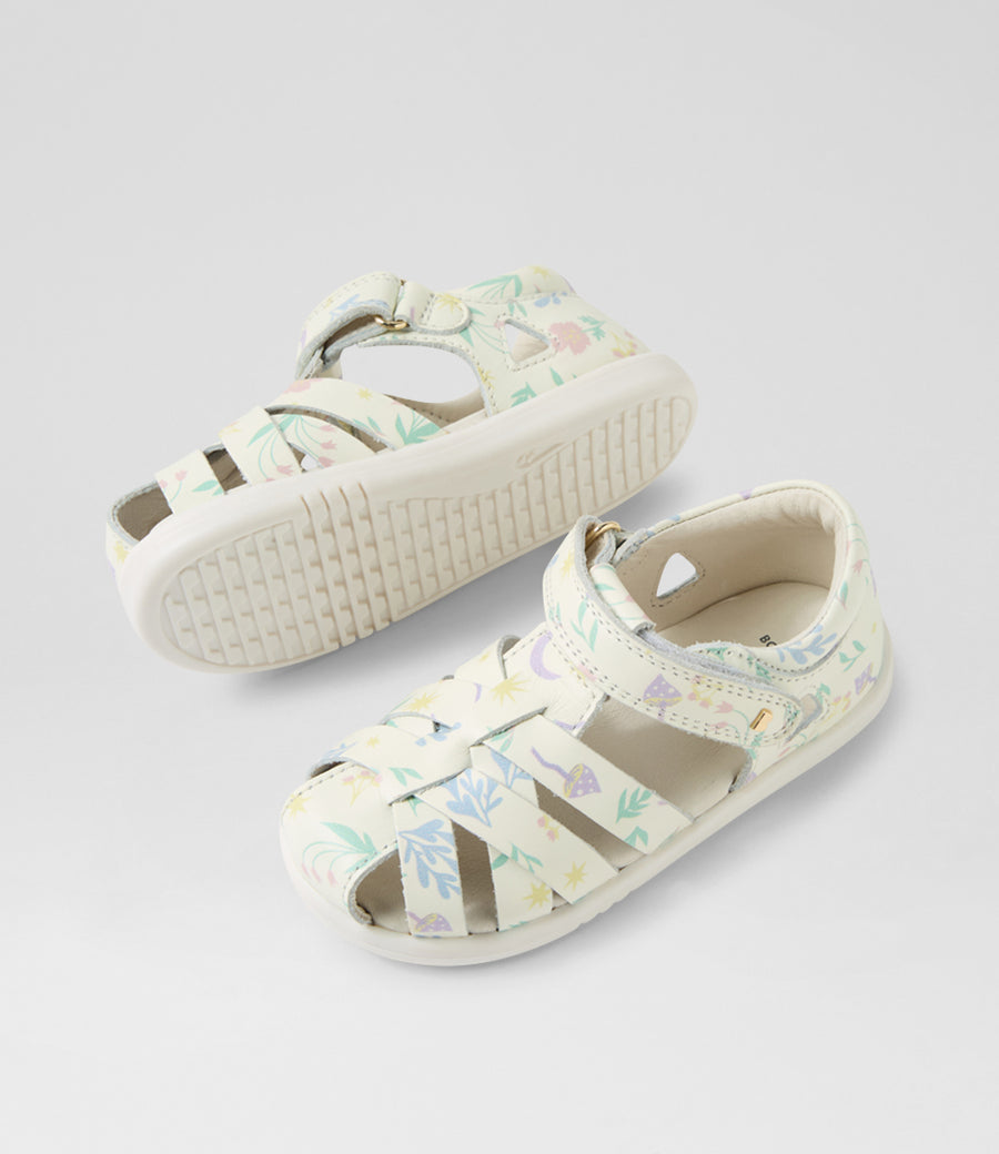 Bobux Tropicana II I-Walk White Floral Sandals