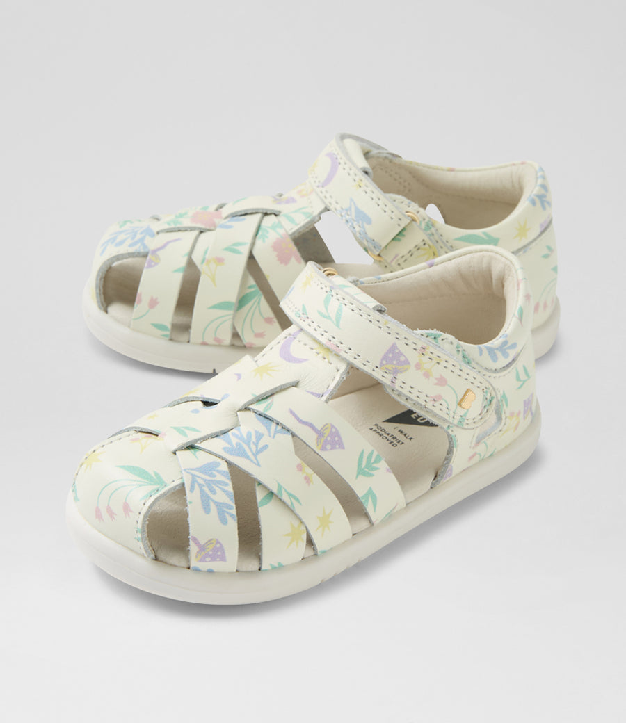 Bobux Tropicana II I-Walk White Floral Sandals