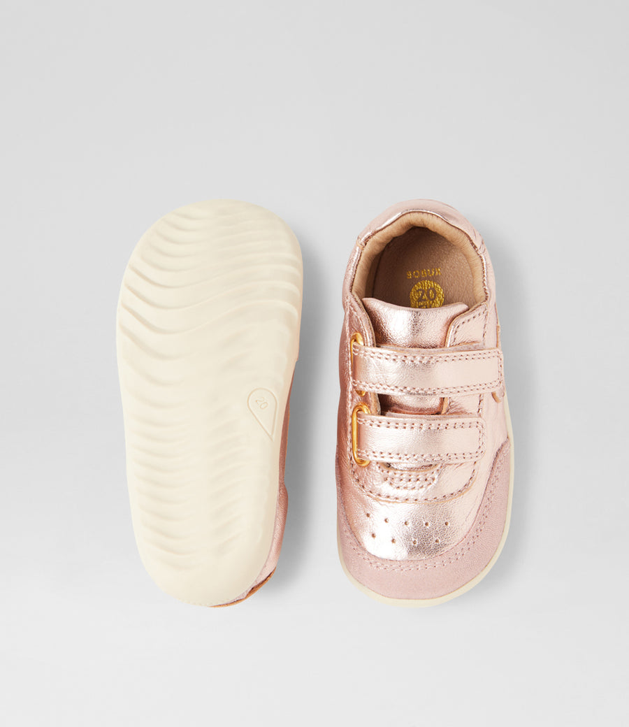 Bobux Champ Step Up Rose Gold Sneakers