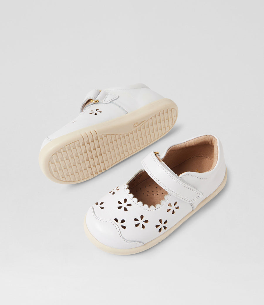Bobux Heather Step Up White Shoes
