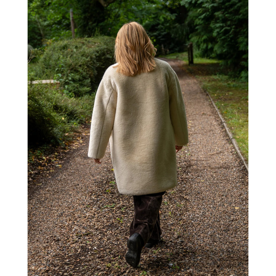Chalk Bev Coat - Cream