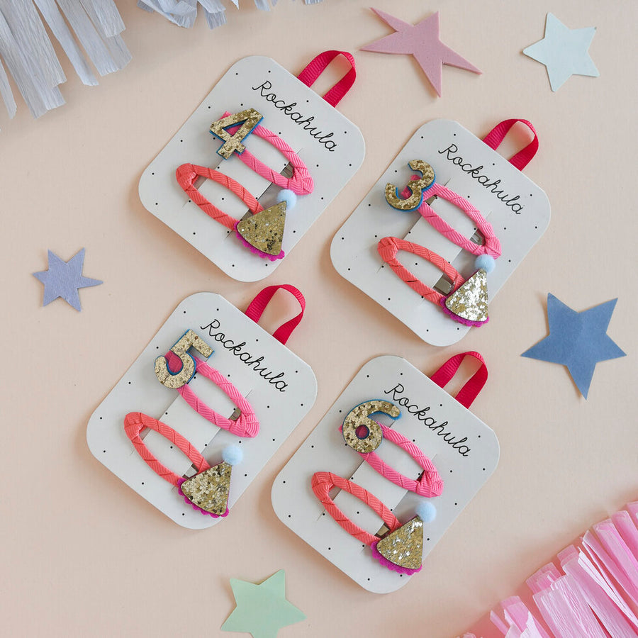 Rockahula Birthday Clips - Age Six - H941M6