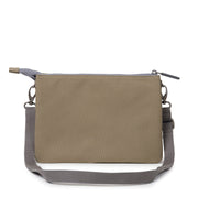 Roka Carnaby Crossbody Taupe XL Recycled Canvas Bag