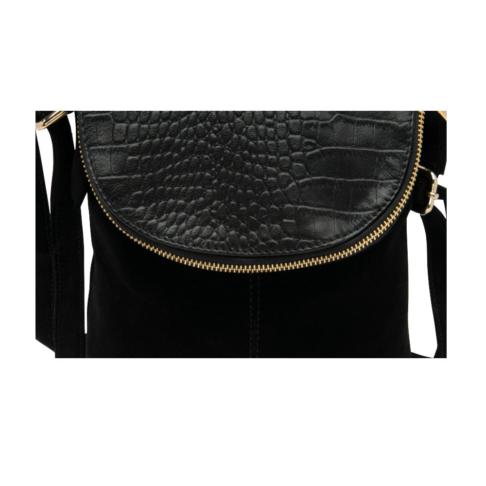Lotus Chantelle Black/Croc Bag