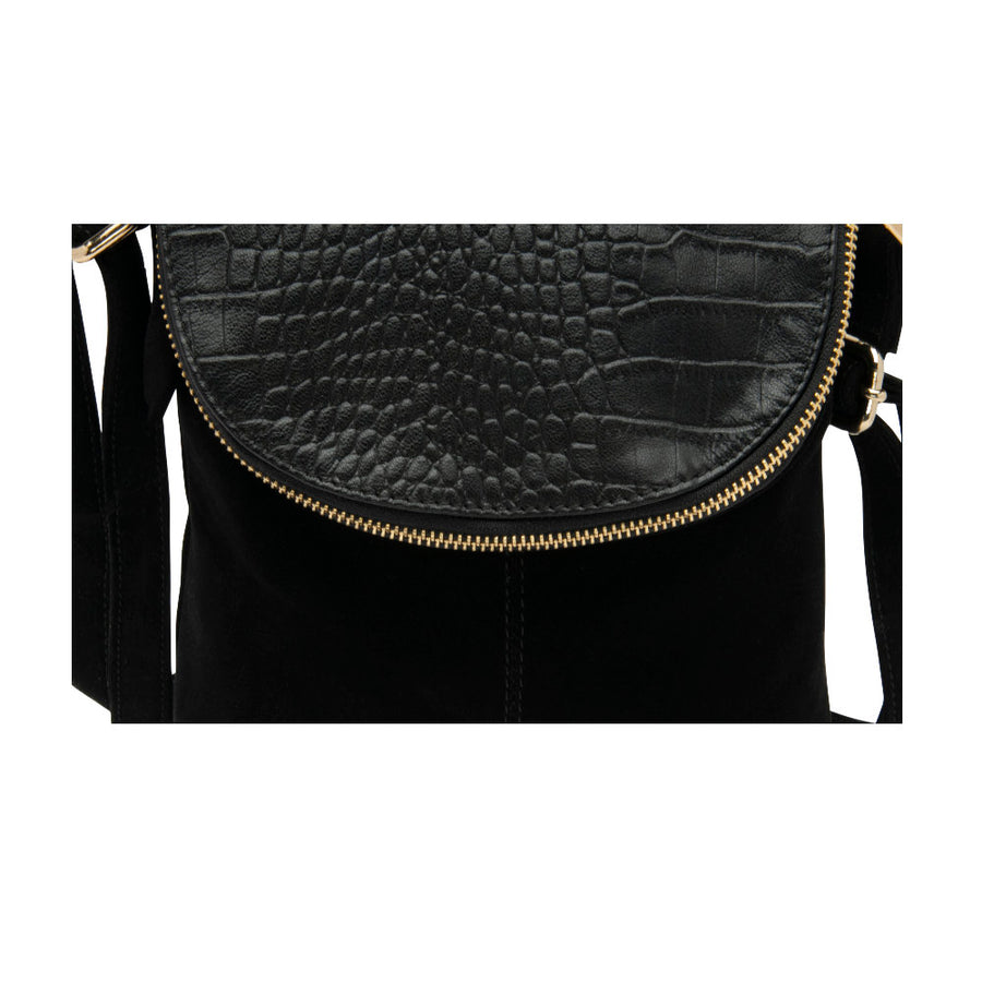 Lotus Chantelle Black/Croc Bag