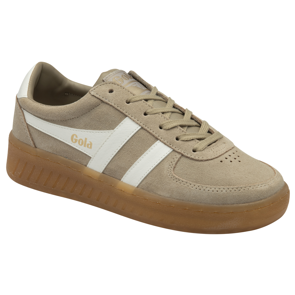 Gola Grandslam Suede Bone/Off White/Gum Womens Trainers