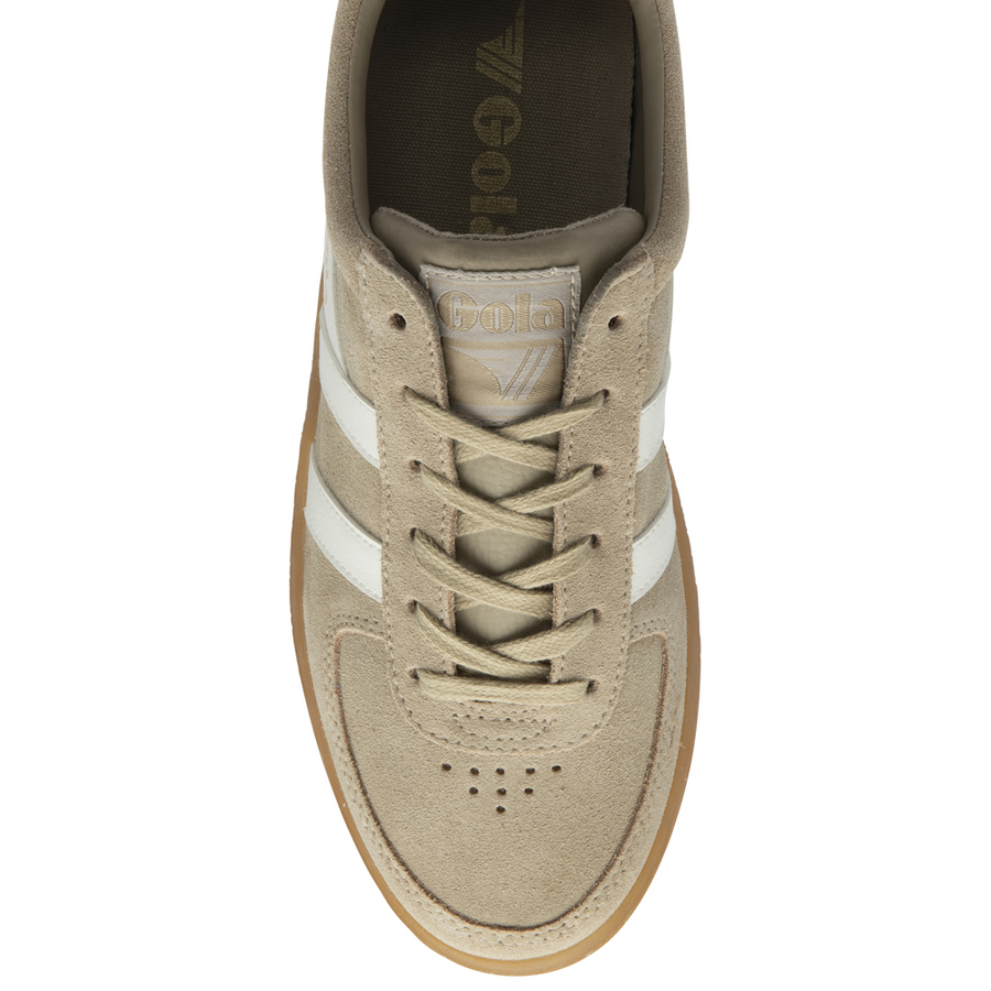 Gola Grandslam Suede Bone/Off White/Gum Womens Trainers