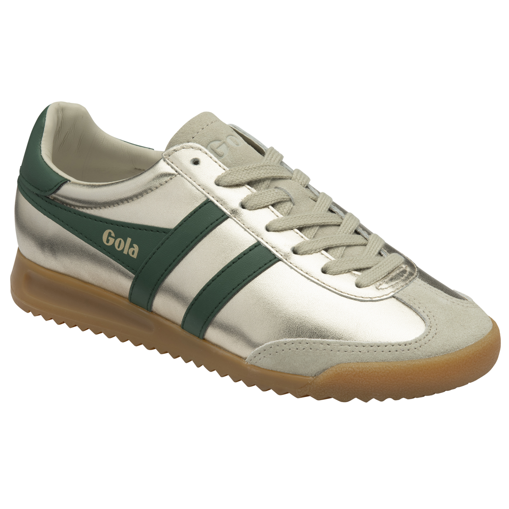 Gola Torpedo Glimmer Gold/Evergreen Womens Trainers