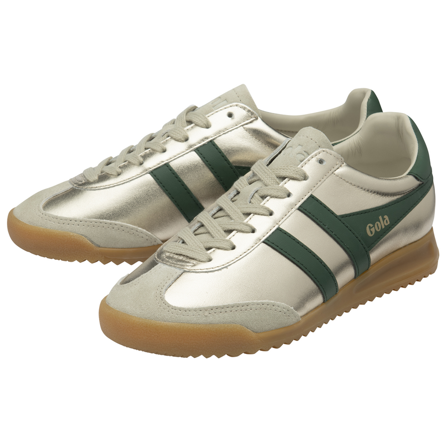 Gola Torpedo Glimmer Gold/Evergreen Womens Trainers