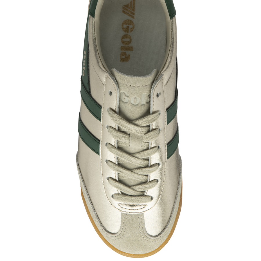 Gola Torpedo Glimmer Gold/Evergreen Womens Trainers