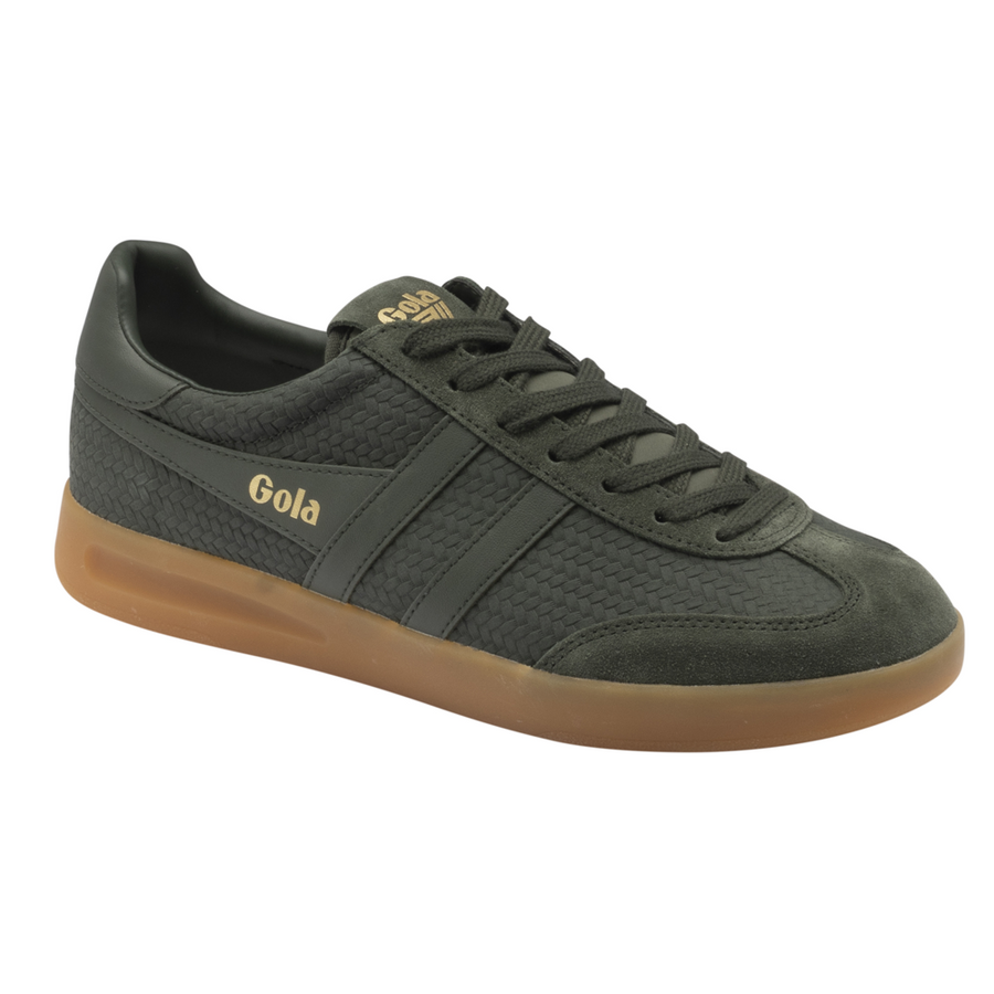 Gola Cyclone Marque Dark Khaki/Gum Mens Trainers