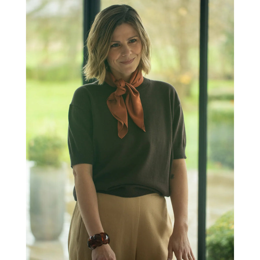 Chalk Casey Top - Chocolate