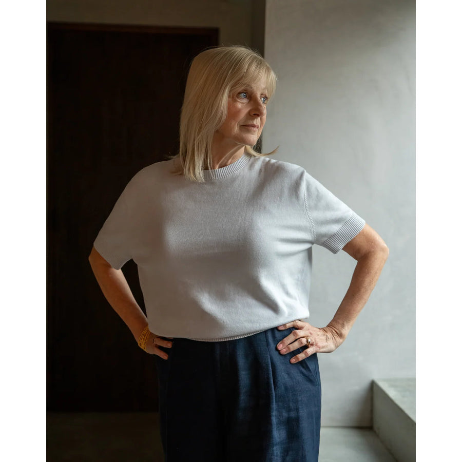 Chalk Casey Top - Marl Sky