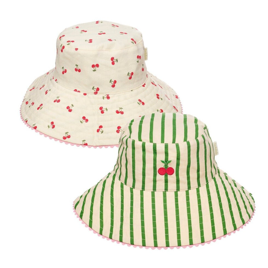 Rockahula Cherry Kiss Stripy Reversible Sun Hat 7-10 Years - T2572G-2
