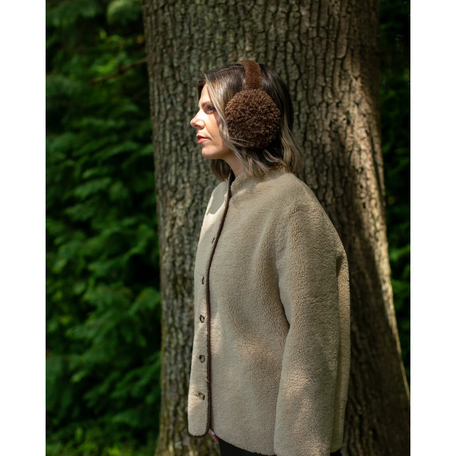 Chalk Chestfield Ear Muff - Chocolate