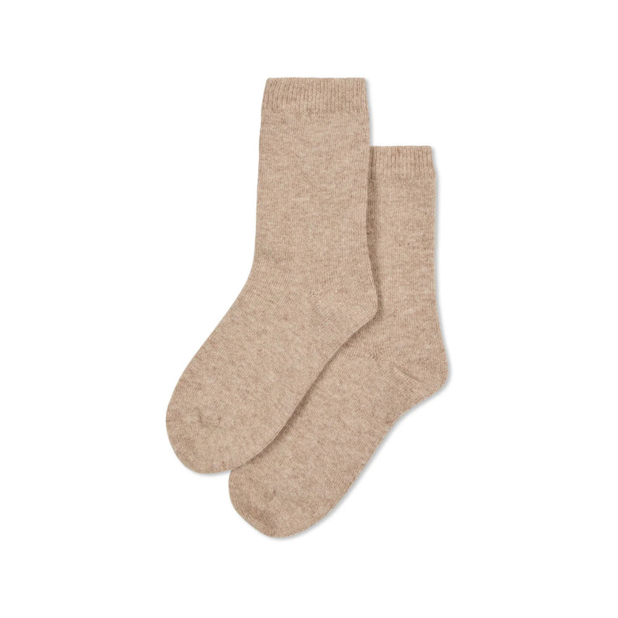 Chalk Cosy Cashmere Sock - Beige