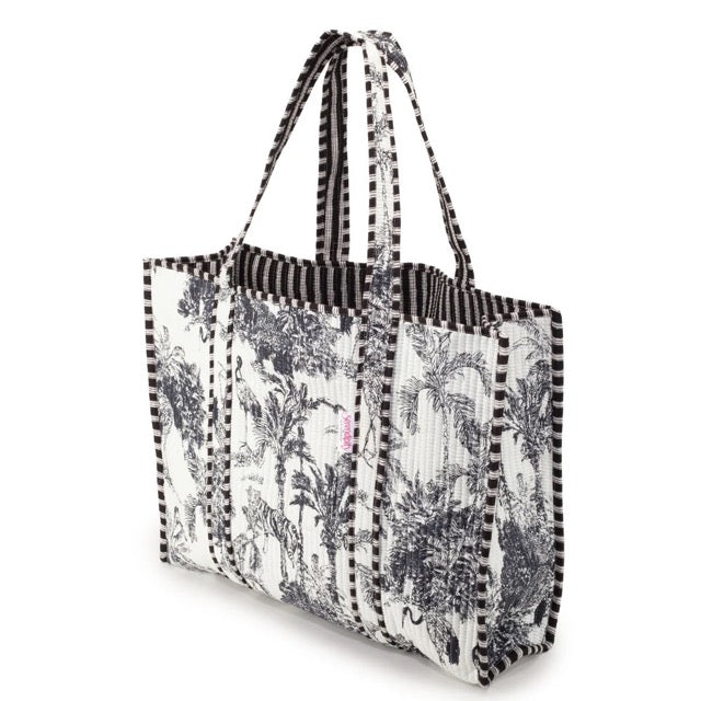 Serendipity By Ellie Beaumont - Cotton Tote B/W Crane - SCT8001.10