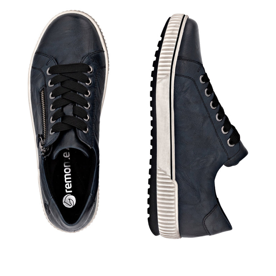 Remonte D0700-15 Navy Wide Fit Waterproof Casual Shoes
