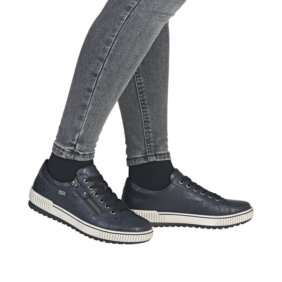 Remonte D0700-15 Navy Wide Fit Waterproof Casual Shoes