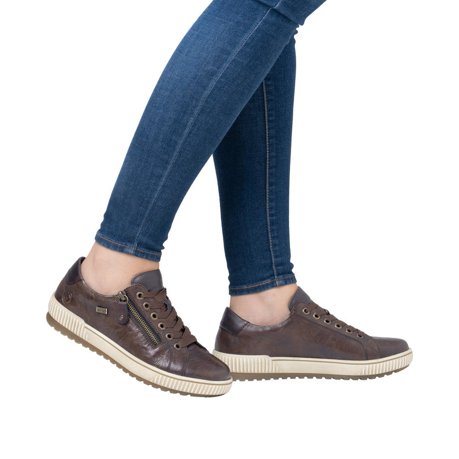 Remonte D0700-25 Brown Wide Fit Waterproof Casual Shoes