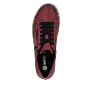 Remonte D0700-36 Burgundy Wide Fit Waterproof Casual Shoes