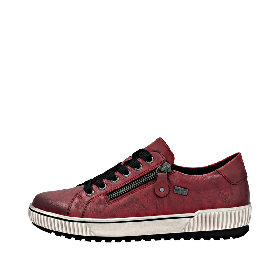 Remonte D0700-36 Burgundy Wide Fit Waterproof Casual Shoes