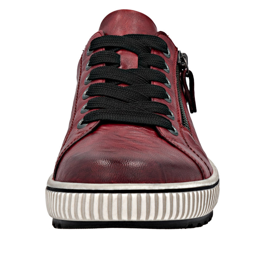 Remonte D0700-36 Burgundy Wide Fit Waterproof Casual Shoes