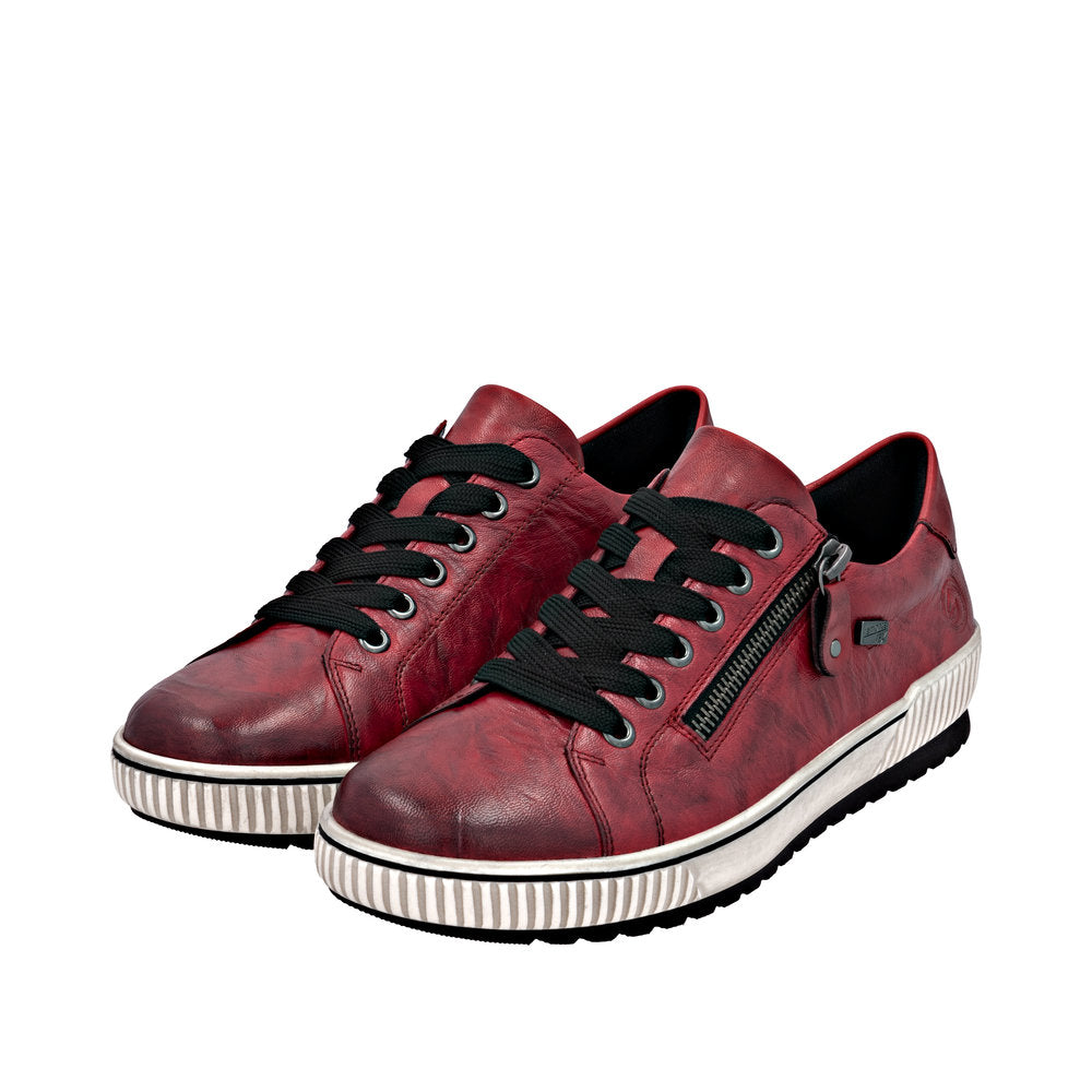 Remonte D0700-36 Burgundy Wide Fit Waterproof Casual Shoes